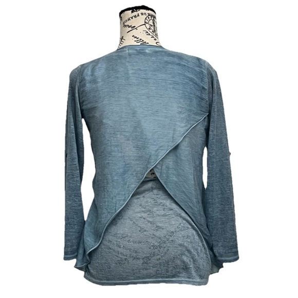 Nina Kendosa Paris Linen Blouse Sheer Beach Boho Quiet Luxury Cottegecore Ballet - Picture 4 of 9